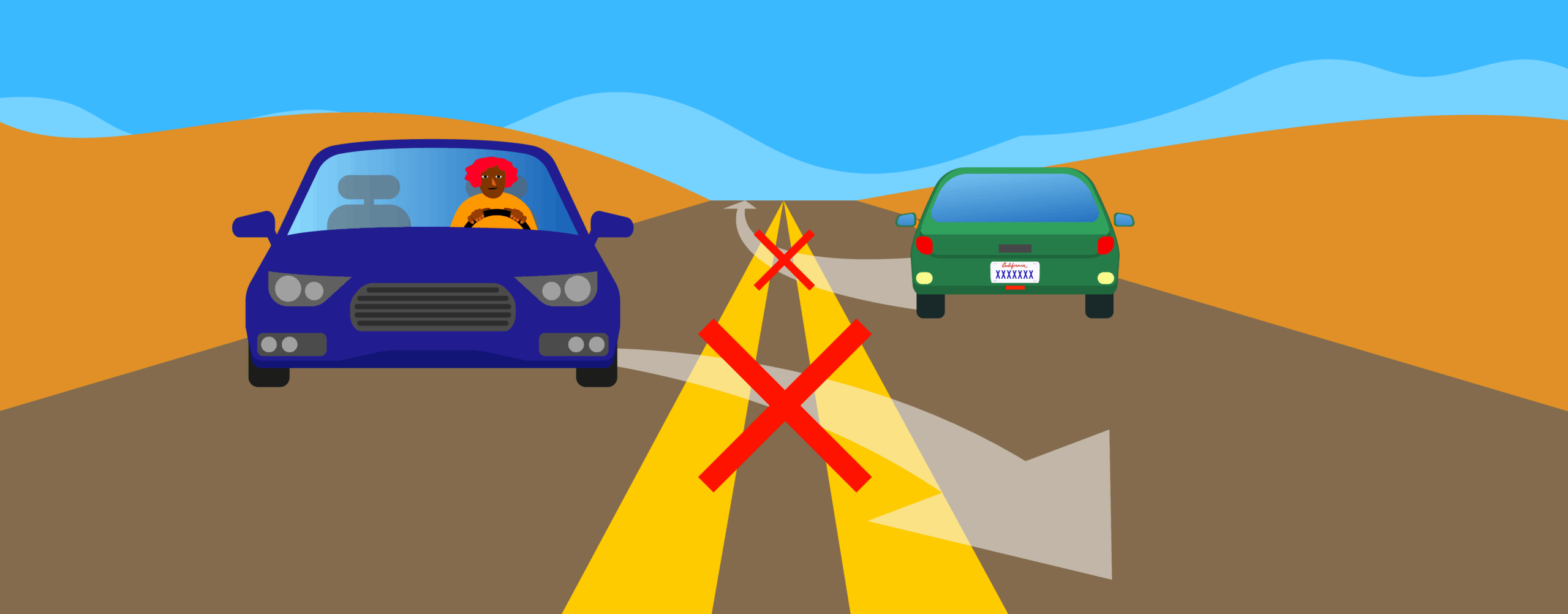 Double Solid Yellow road lines