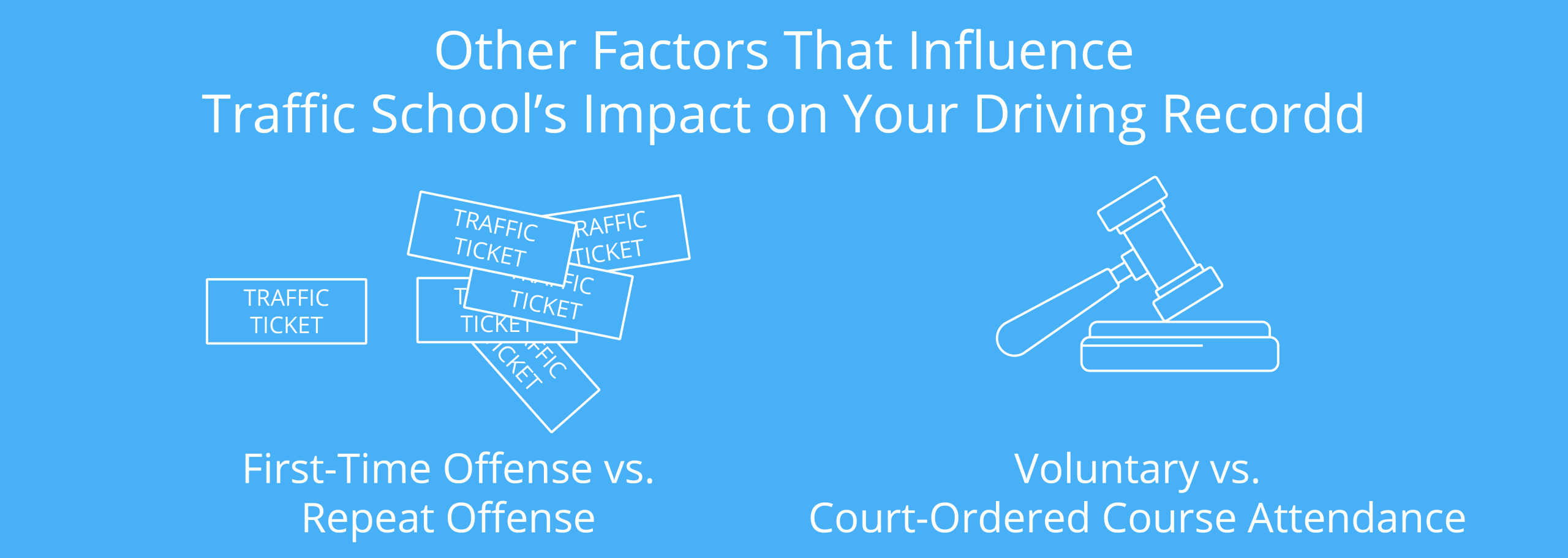 First-Time Offense vs. Repeat Offense Voluntary vs. Court-Ordered Course Attendance
