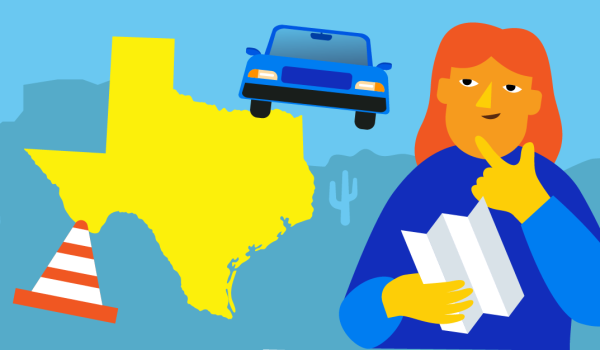A student driver in Texas considers her options for defensive driving schools