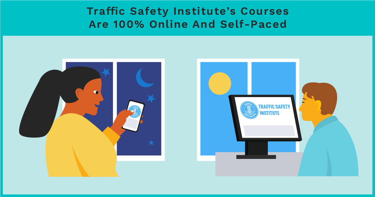 Traffic Safety Institute's courses are 100% online and self-paced