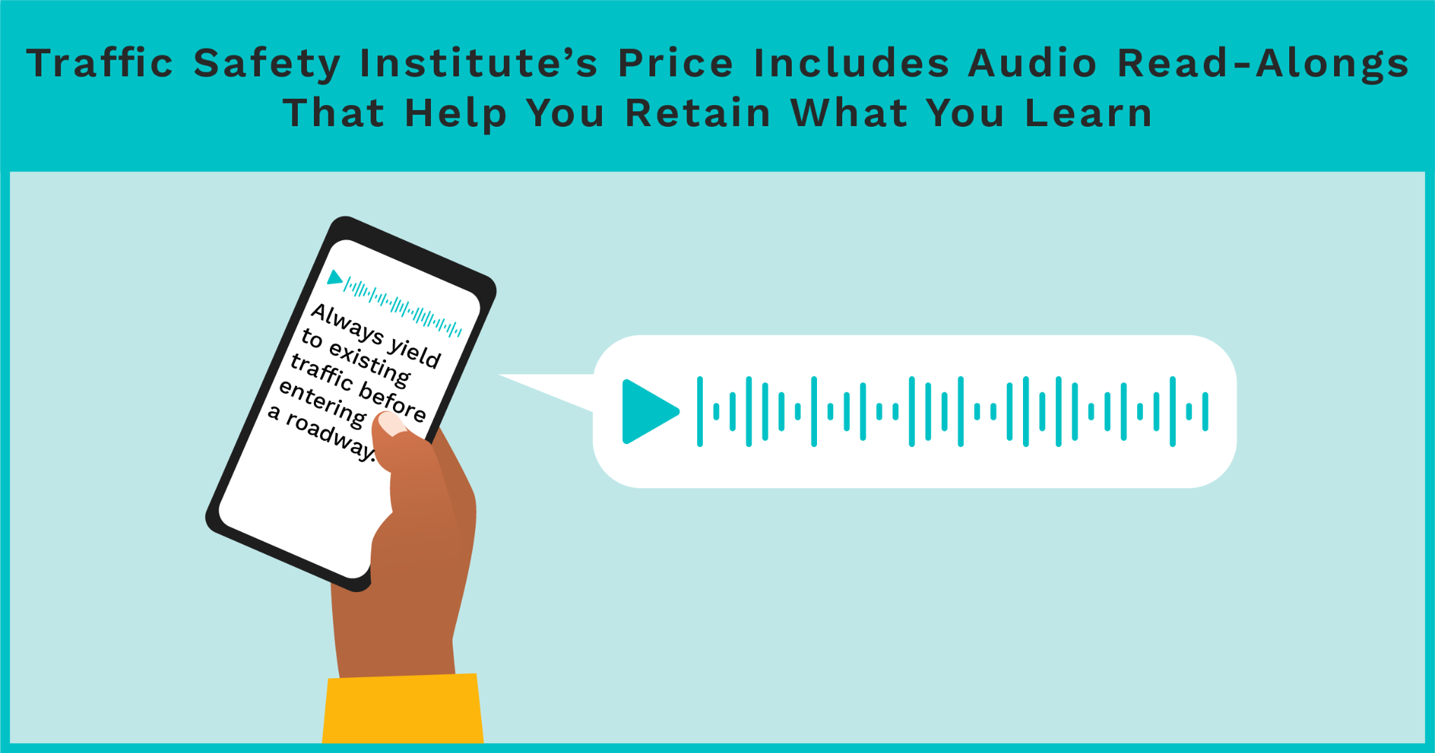 Traffic Safety Institute's price includes audio read-alongs that help you retain what you learn